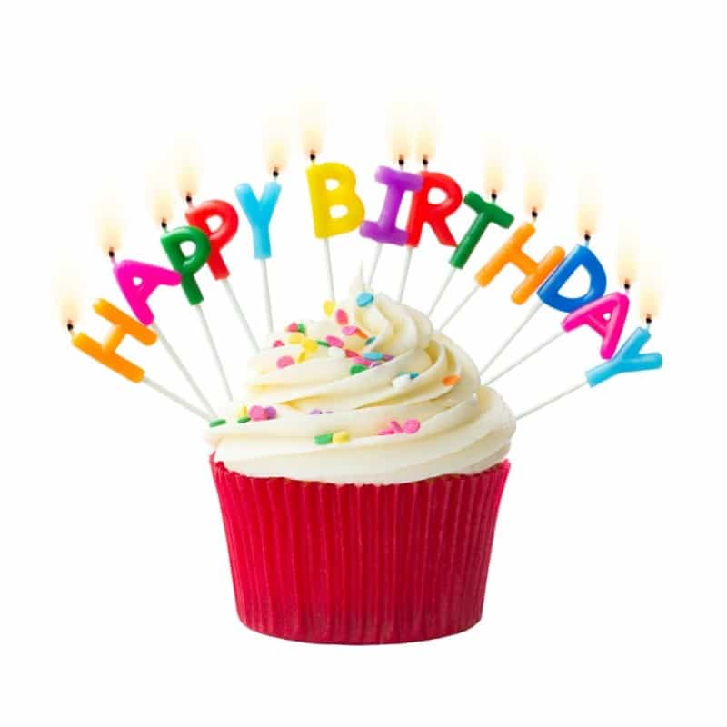 Happy Birthday Cupcakes With Candles 1 Genesis Assistance Dogs