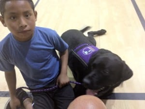 Little Boy and Genesis Service Dog Jac