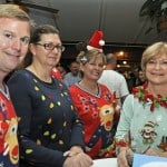 Co-Chairs Greg and Maureen Newman with two other attendees at the Ugly Sweater Party at Nick & Johnnie's