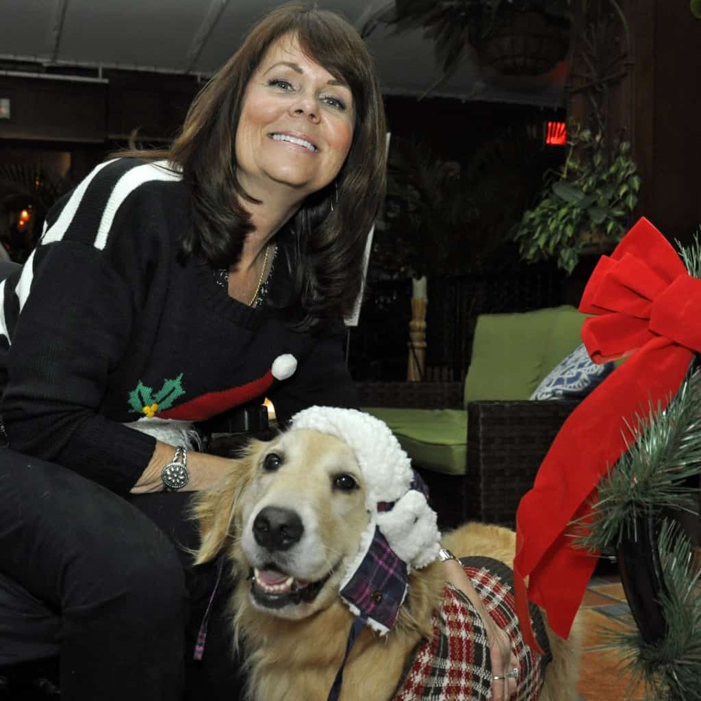 Janice and Mysti display their holiday spirit at the Ugly Sweater Party and Nick & Johnnie's