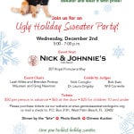 Invitation to the Ugly Holiday Sweater Party at Nick & Johnnie's